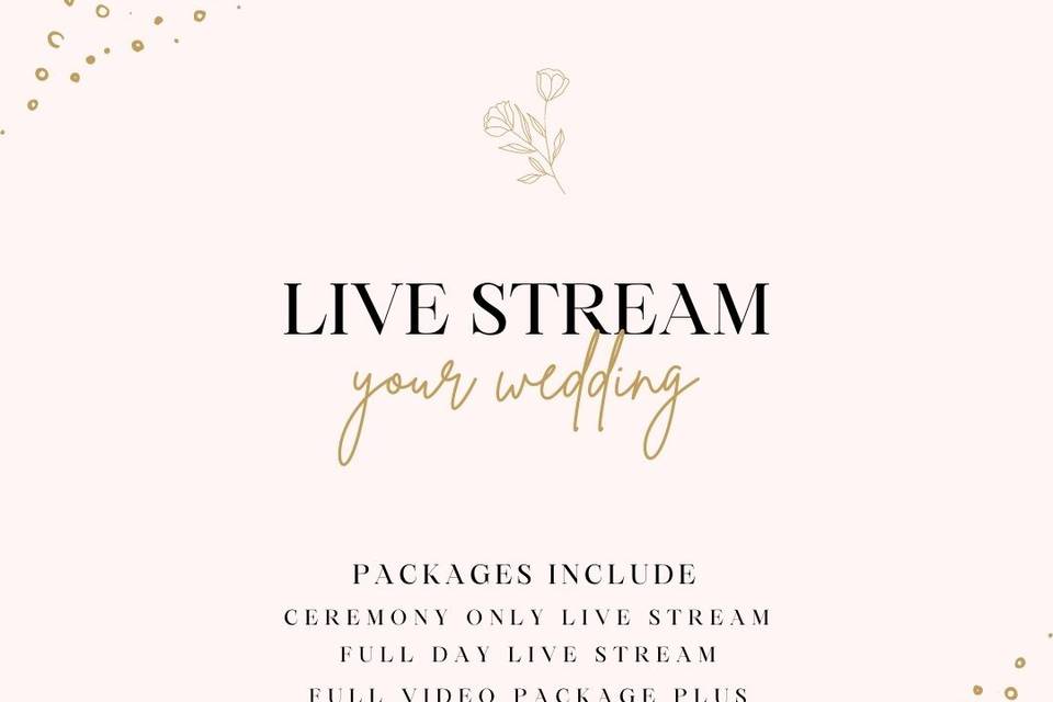 Live Stream Packages available