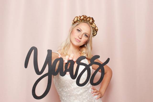 Bride in the booth