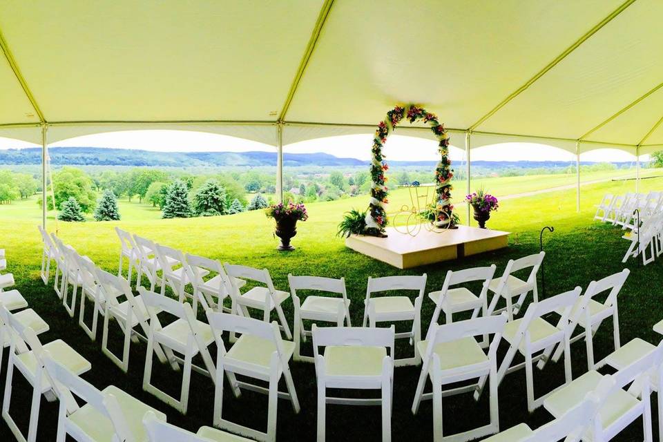 Wedding ceremony area