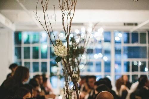 Table setup with centerpiece