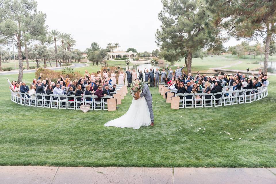 Beautiful outdoor wedding ceremony