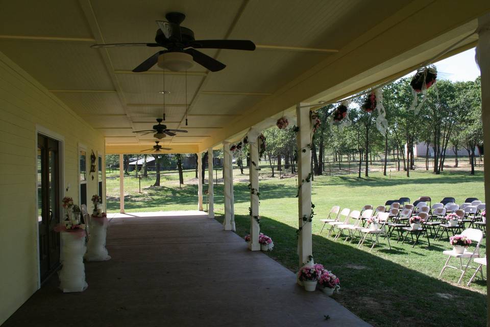 Wedding ceremony area