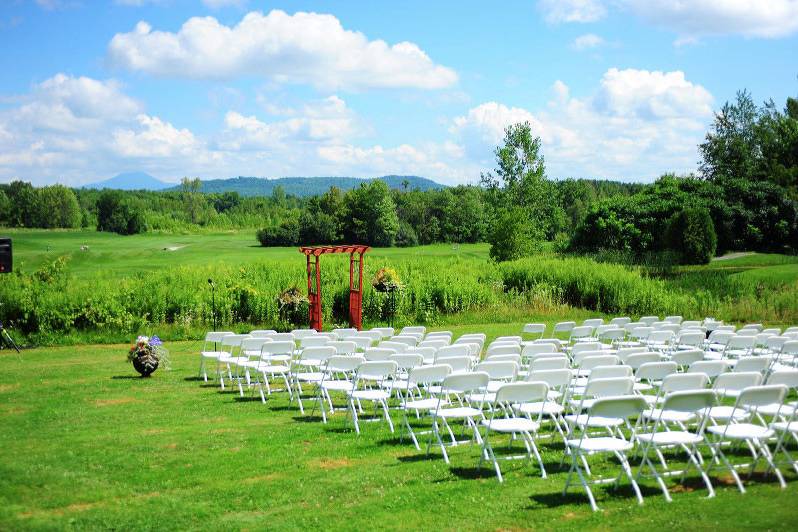 Wedding ceremony area set-up