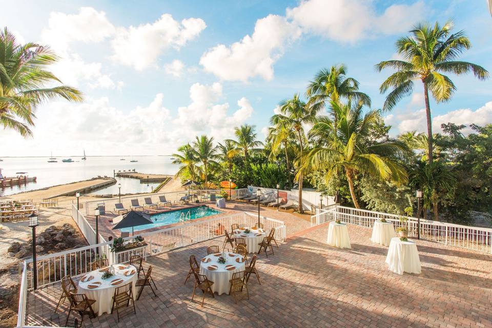 Reception by the pool