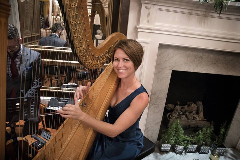The harpist, Kristin King