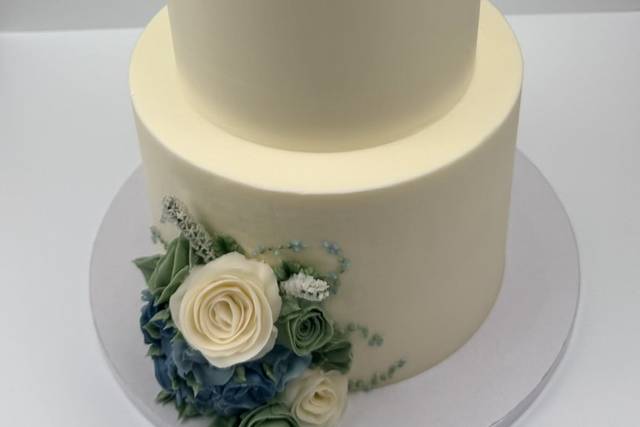 Buttercream Blue Hydrangeas, S