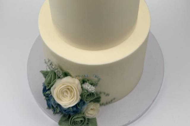 Buttercream Blue Hydrangeas, S