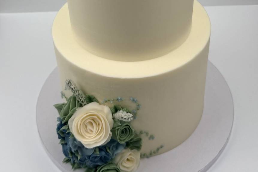 Buttercream Blue Hydrangeas, S