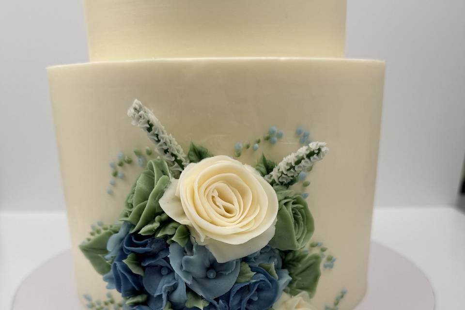 Buttercream Blue Hydrangeas, S