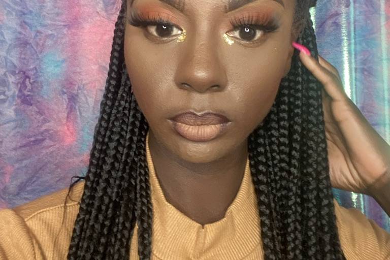 Beautiful makeup and hair look