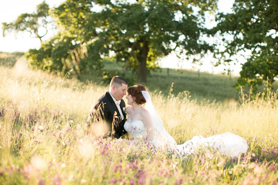 Sitting in the field