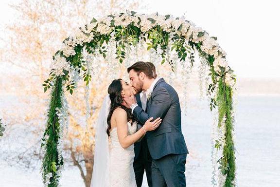 The bride and groom