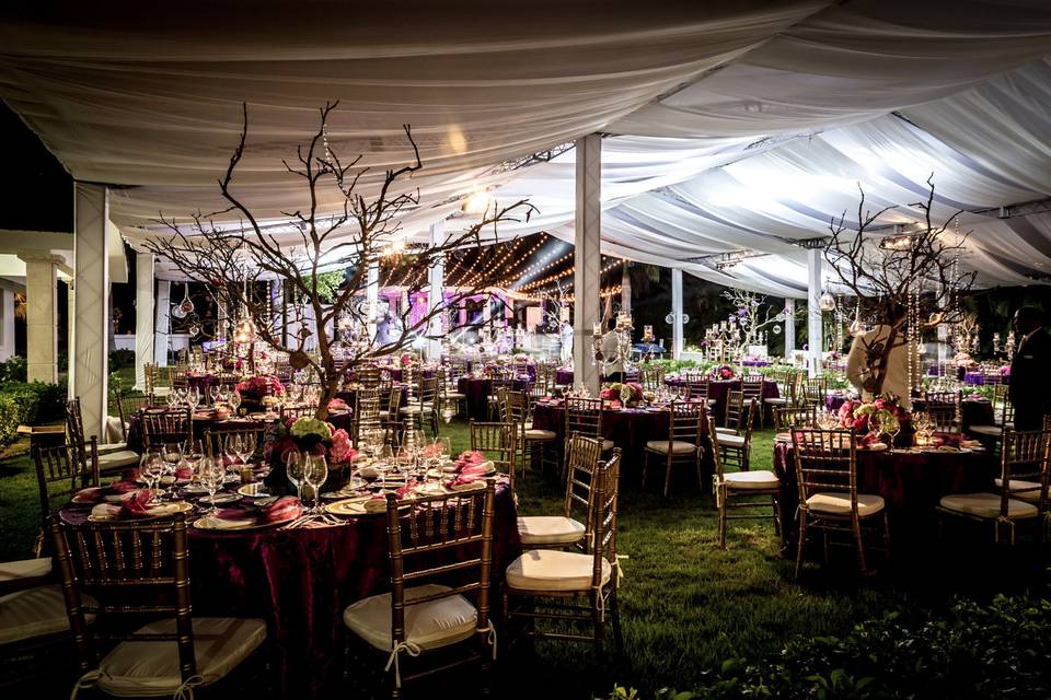 Private villa wedding set-up