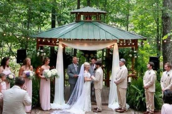 Outdoor wedding ceremony