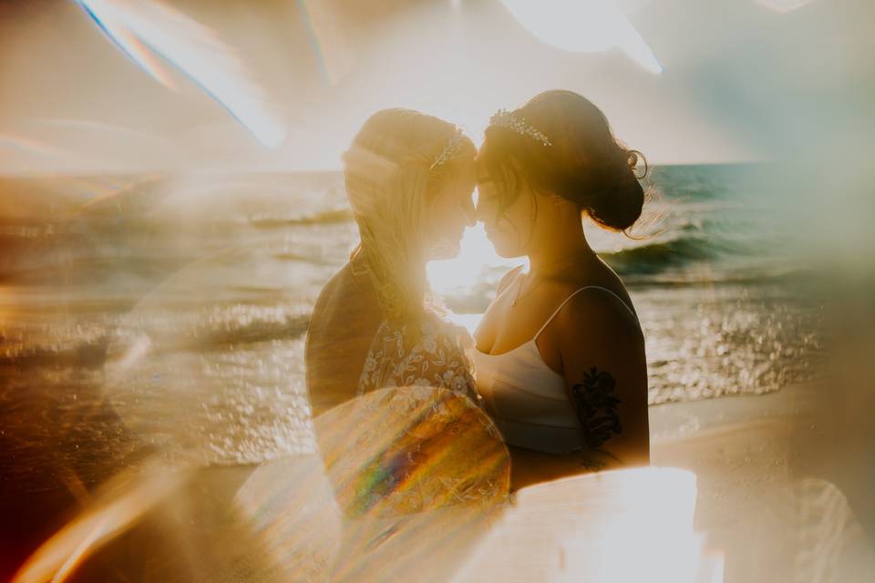 Beautiful couple on beach