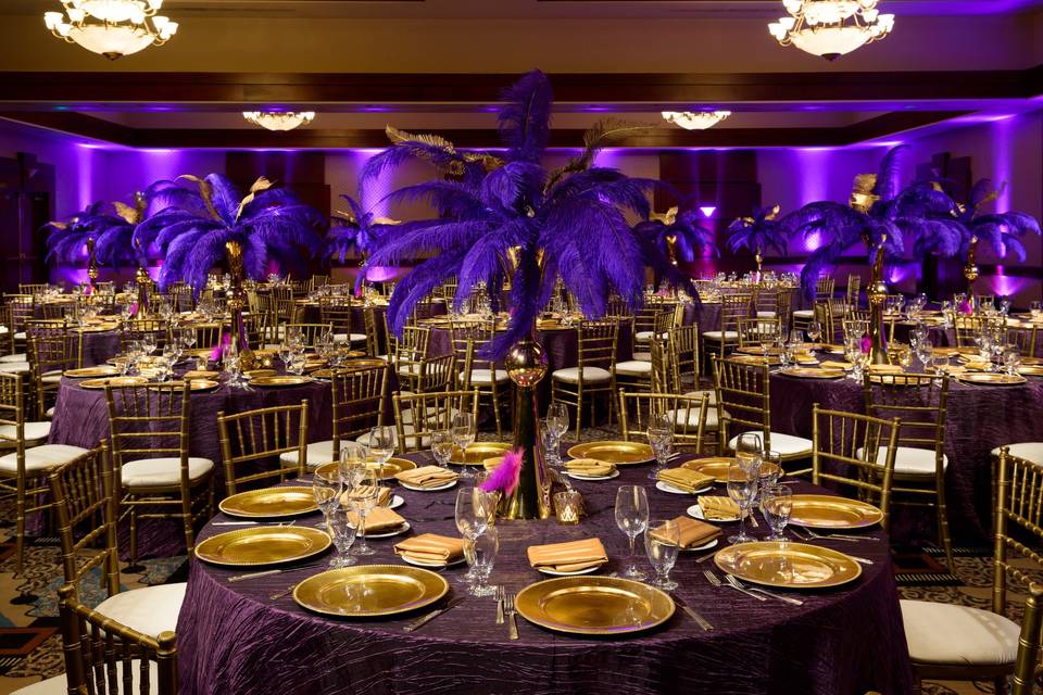 Purple and gold theme