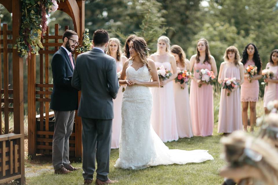 Ceremony at Maple Leaf Events Venue Photo by Alyssa Elliot Photography