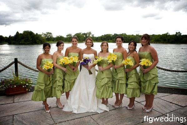 Beautiful peninsula outdoor ceremony site which holds up to 200 chairs.