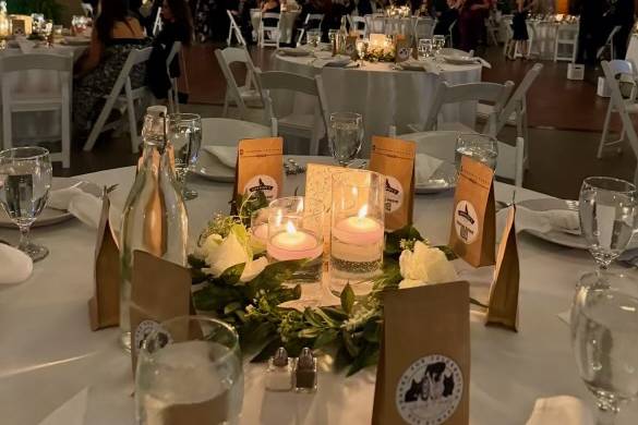 Set up on the tables 3