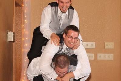 The groom with his groomsmen