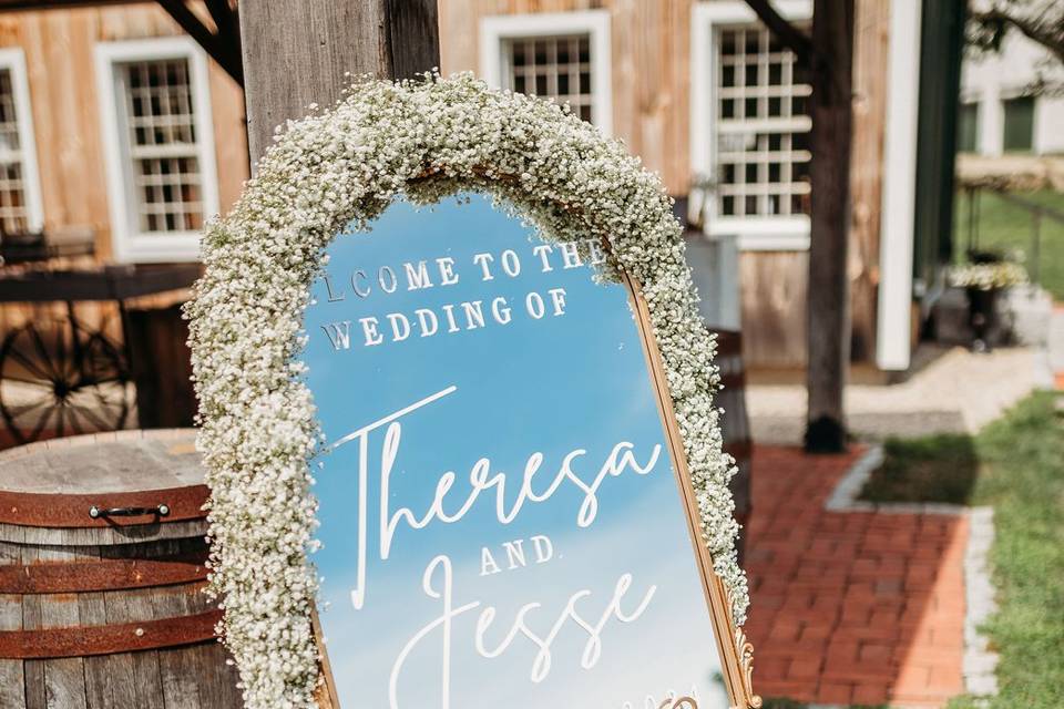 Welcome sign