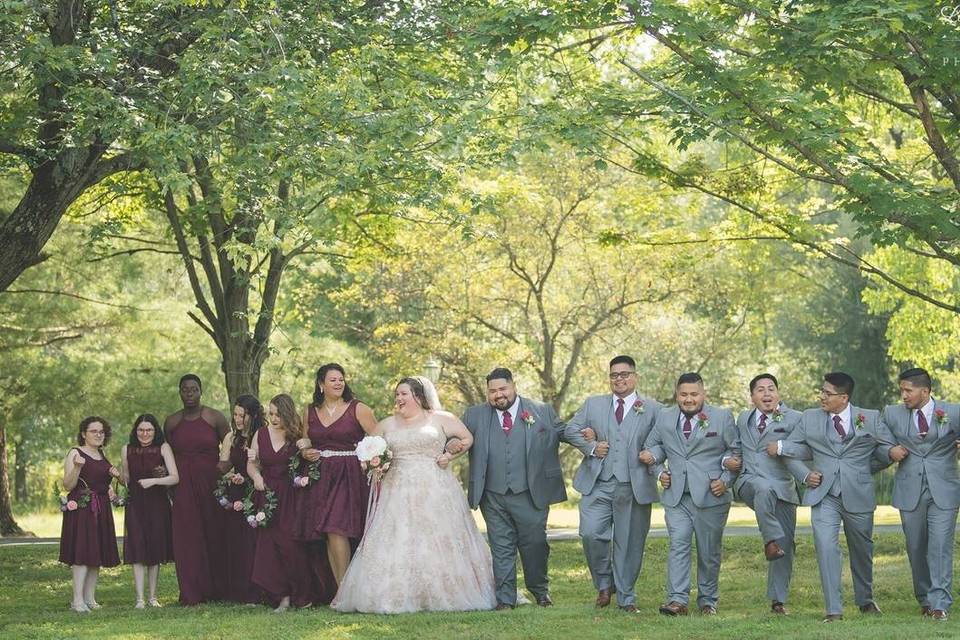 Bridal Party on Grounds