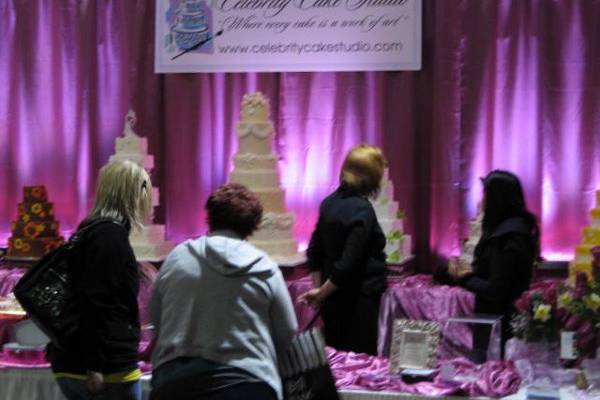 I did a few up lights at the celebrity cake booth. They have the worlds greatest cake.