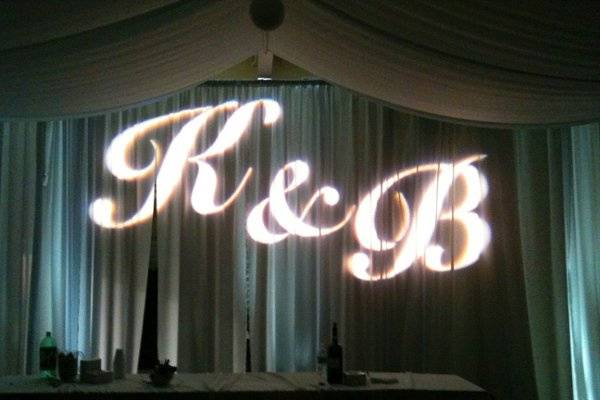 Wedding light monogram