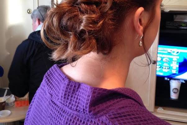 Side twist updo