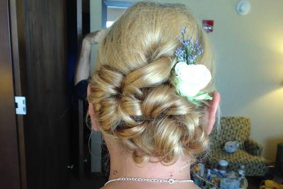 Blond updo