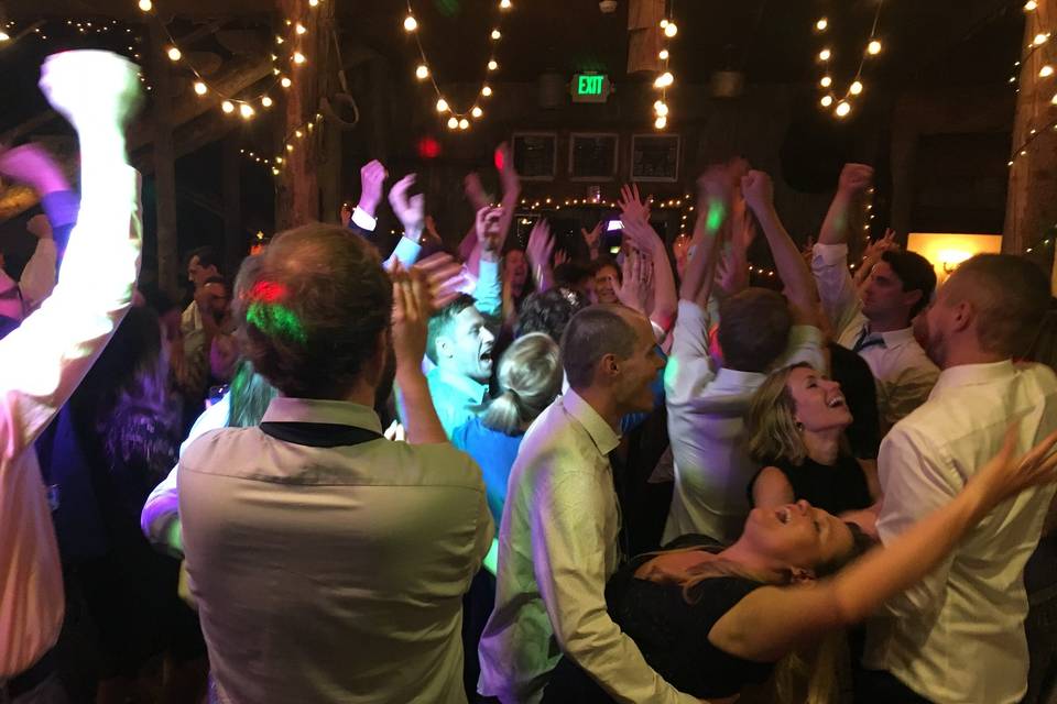 Guests dancing