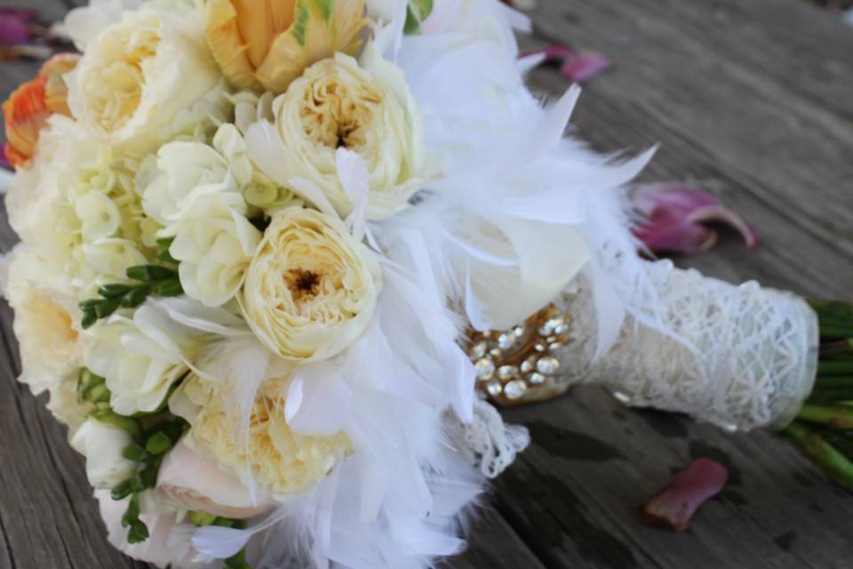 Matching flower bouquet