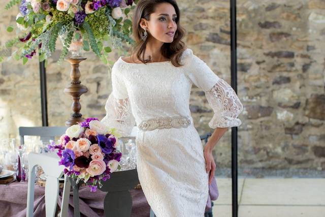 Long sleeve white dress