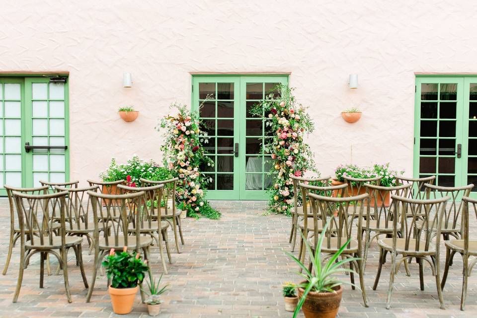Ceremony in Fred's Courtyard