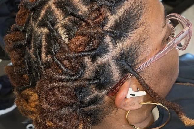 Loc Barrel Twist Updo