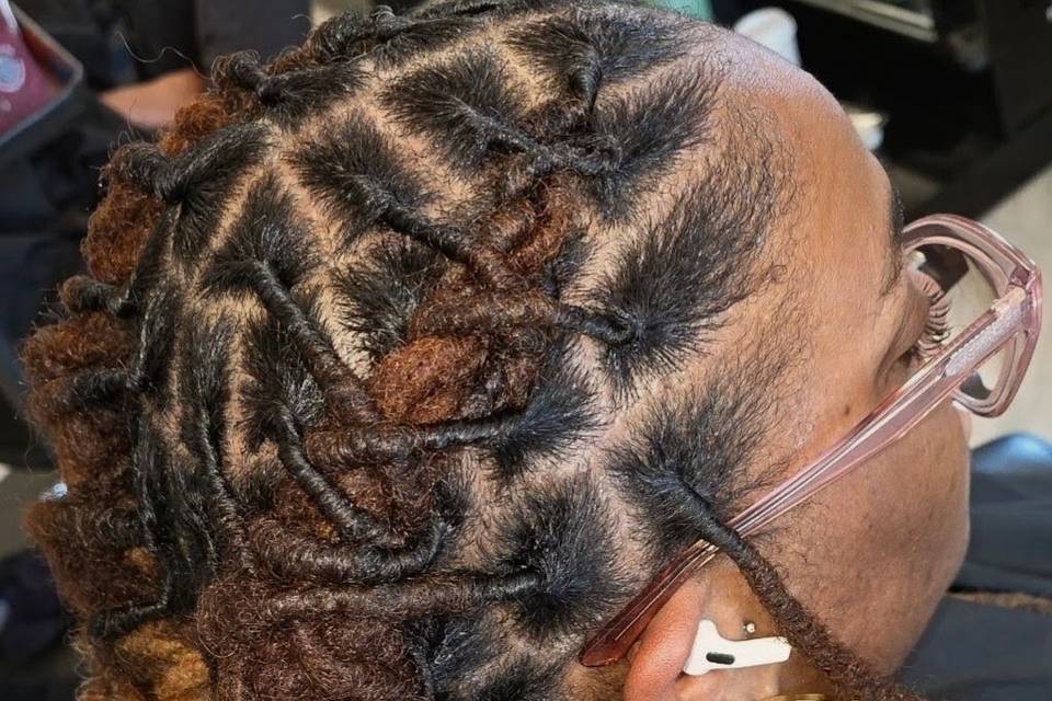Loc Barrel Twist Updo