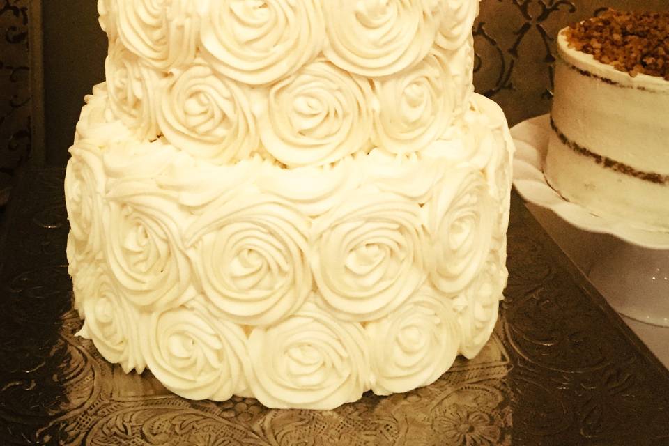 3-Tier Rosette Cake