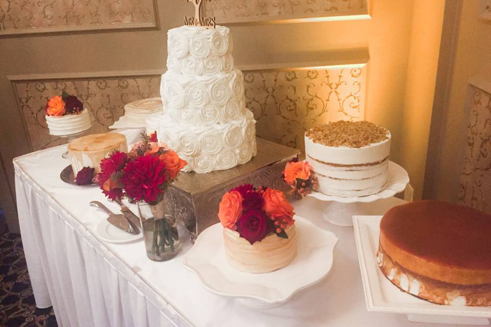 Fall Dessert Table Cakes