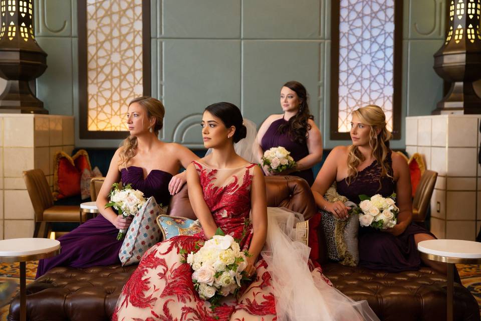 Bride with Bridesmaids