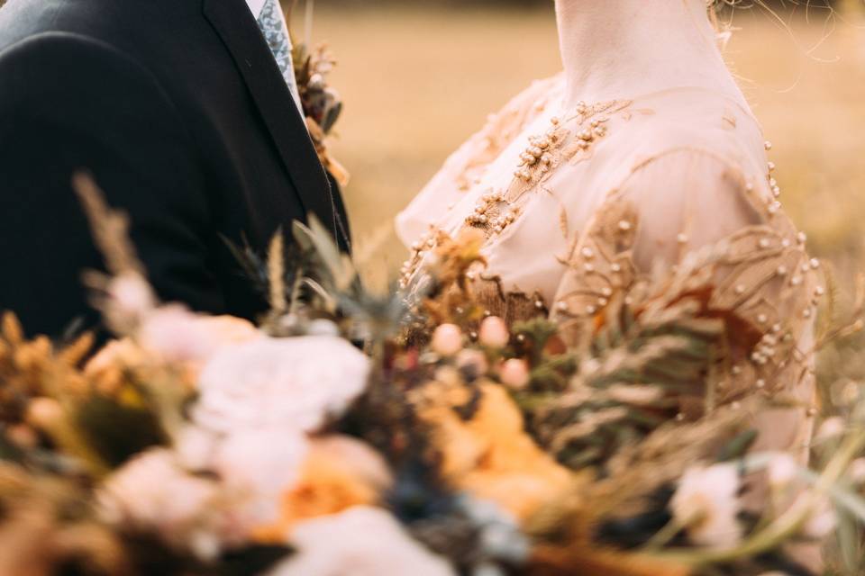 Sweet bride and groom