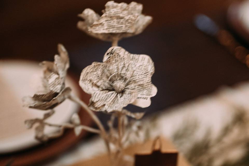 Unique boho reception detail