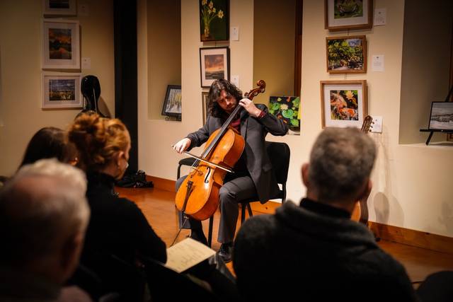 Cello in an intimate room