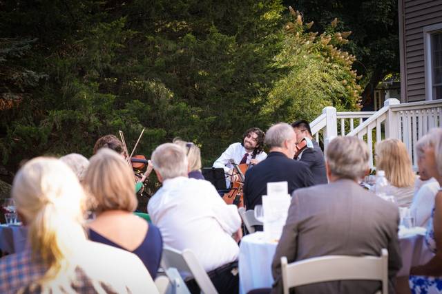 Quartet at an outdoor dinner