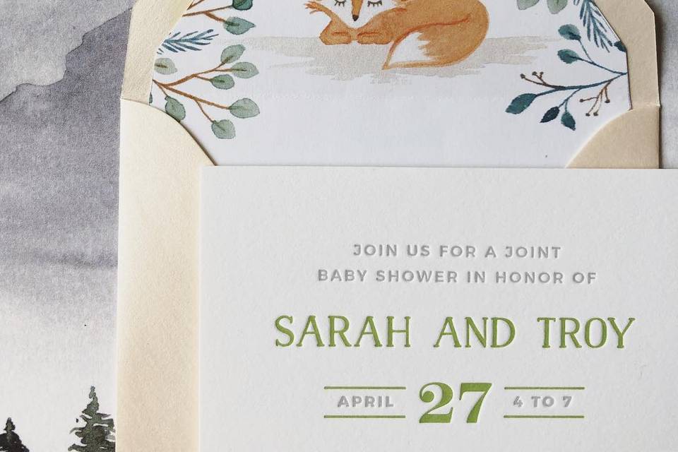 Baby shower save-the-date