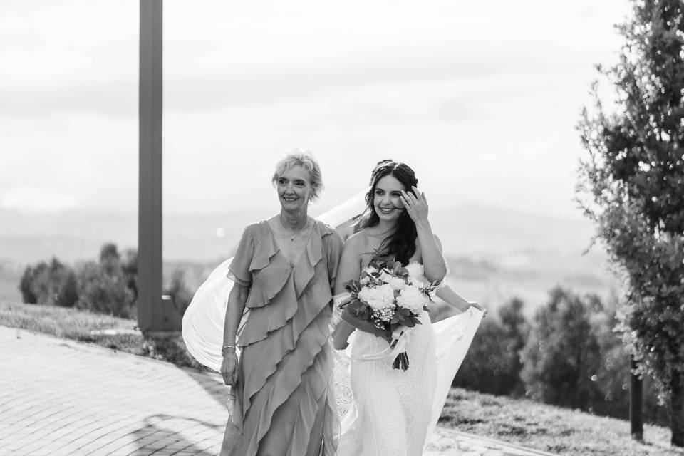 Here comes the bride