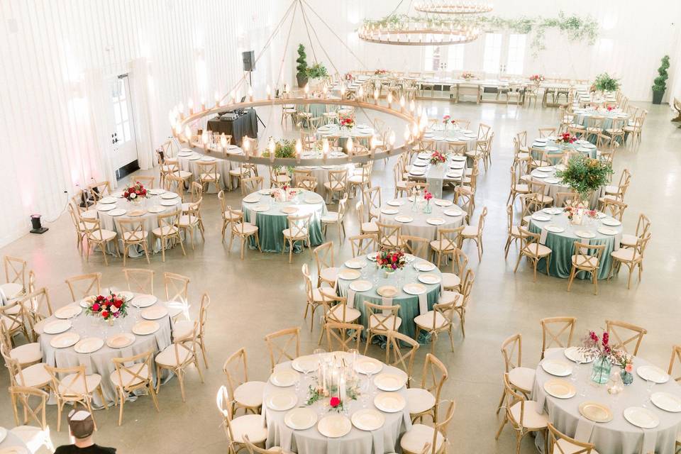 Dusty Blue Wedding Reception