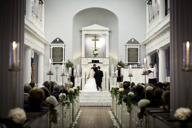 At he alter of historic church