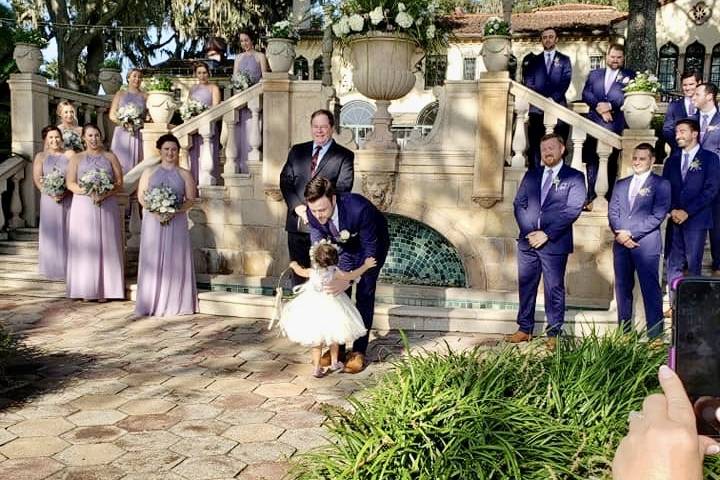 Vows exchange at historic site