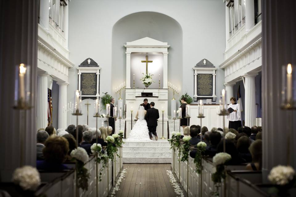 Bride descending to ceremony