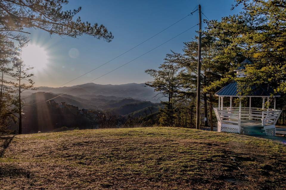 View from wedding venue area